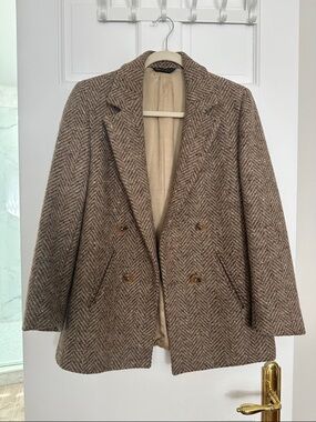 Duckenfield's Vintage Tailored Tweed Wool Double Breasted Jacket Blazer